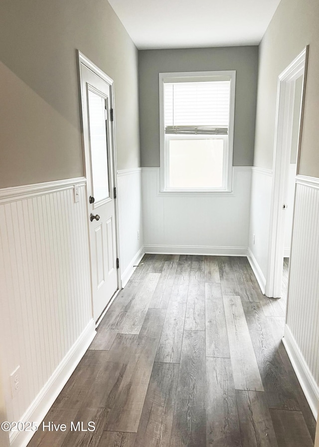 empty room with wood-type flooring