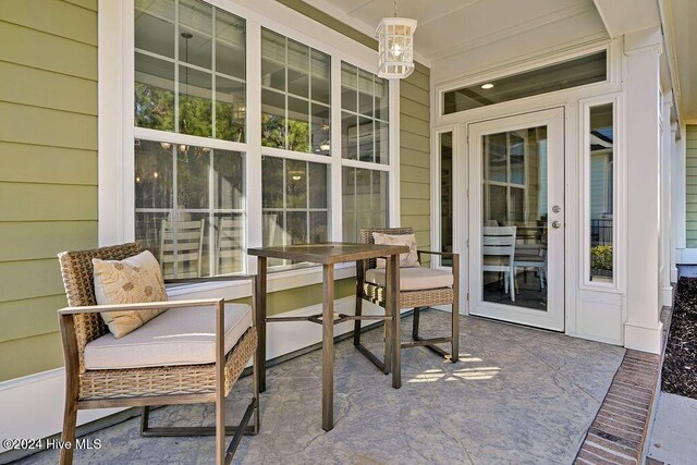 view of sunroom / solarium