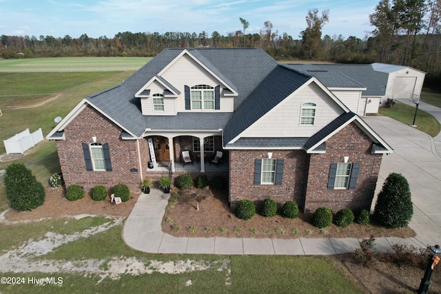 view of front of house with covered porch