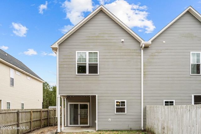 rear view of house with a patio area