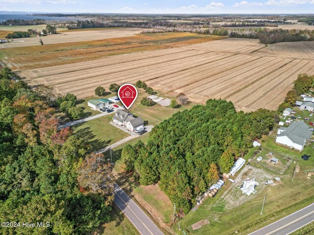 drone / aerial view with a rural view