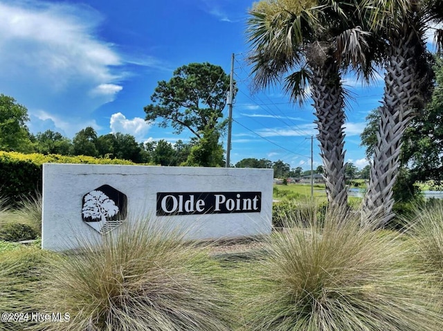 view of community sign