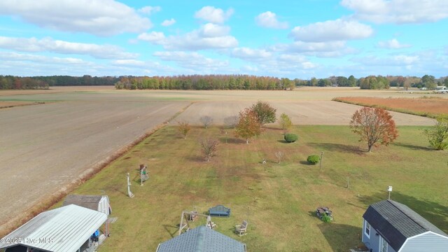 aerial view with a rural view