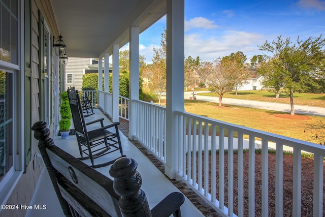 balcony with covered porch