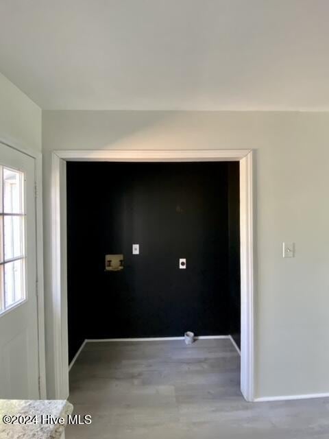 interior space featuring wood-type flooring