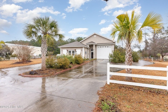 view of front of home featuring a garage