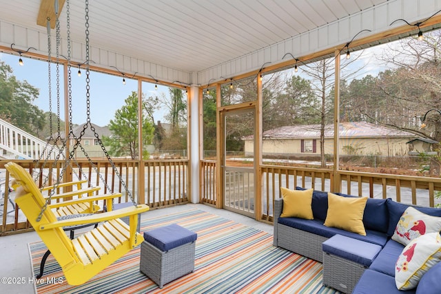 view of sunroom / solarium