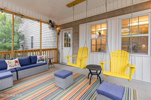 view of sunroom