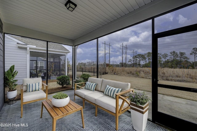 view of sunroom / solarium