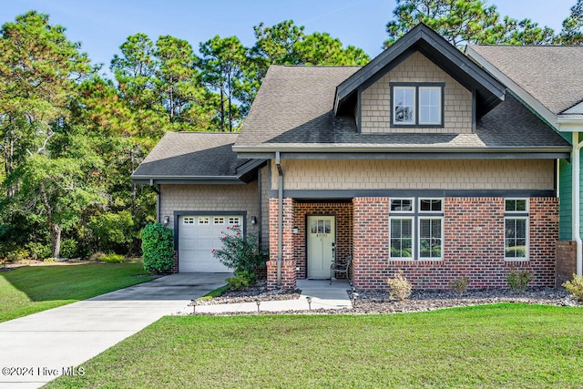 view of front of house with a front yard