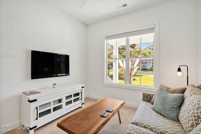 view of carpeted living room