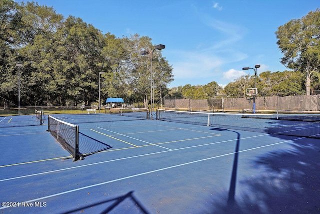 view of sport court with basketball court