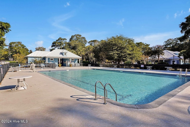 view of pool featuring a patio area