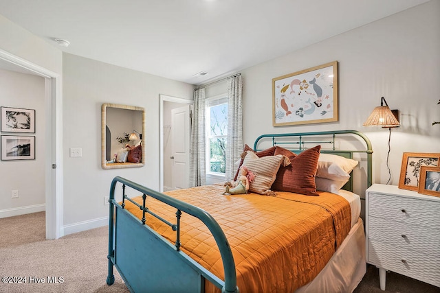 bedroom featuring carpet flooring