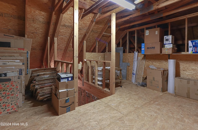 view of attic