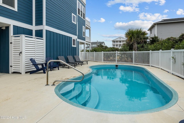 view of pool with a patio area