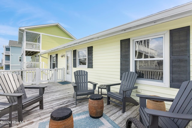 view of wooden deck