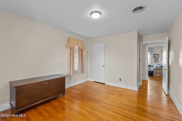 unfurnished bedroom featuring light hardwood / wood-style floors