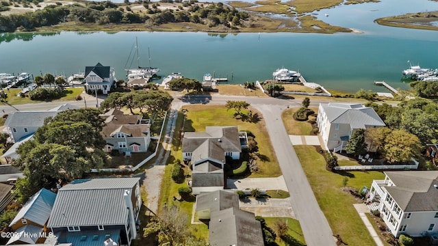 1701 Front St, Beaufort, NC 28516 - aerial view of residential area featuring a nearby body of water