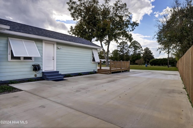 view of patio / terrace with a deck