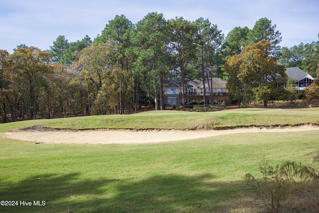 view of property's community featuring a yard