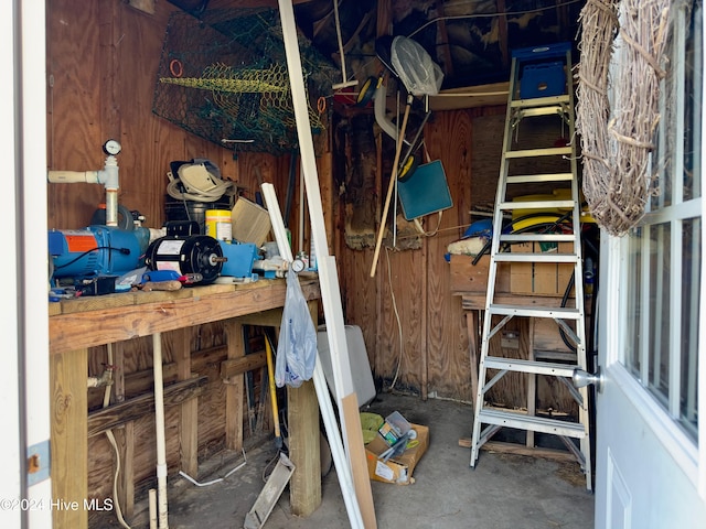 view of storage room