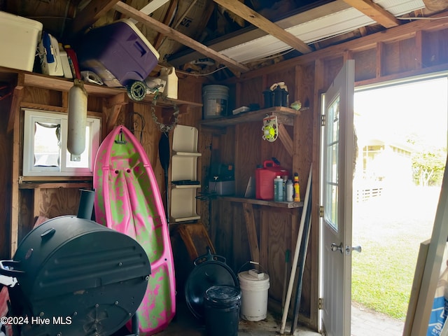 view of storage room