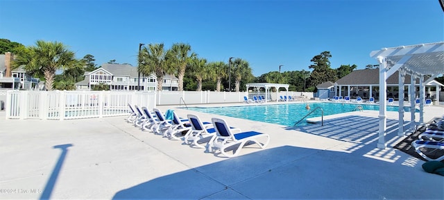 view of pool with a patio area