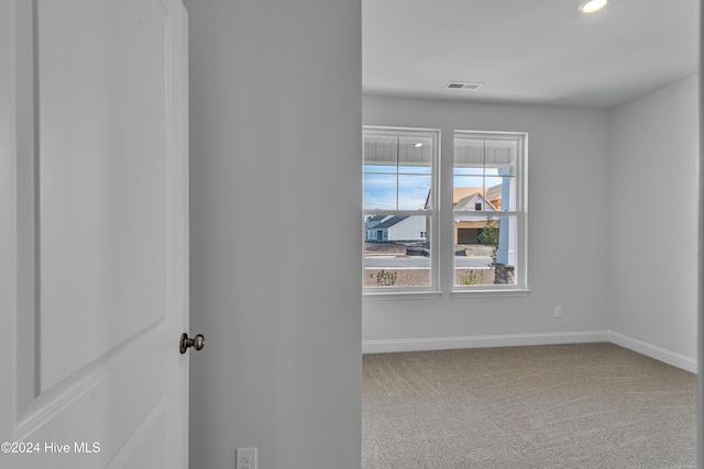 view of carpeted empty room