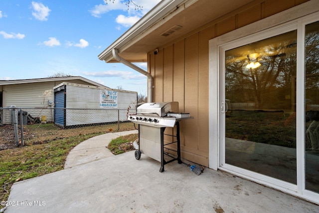 view of patio / terrace with grilling area