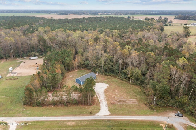 bird's eye view with a rural view