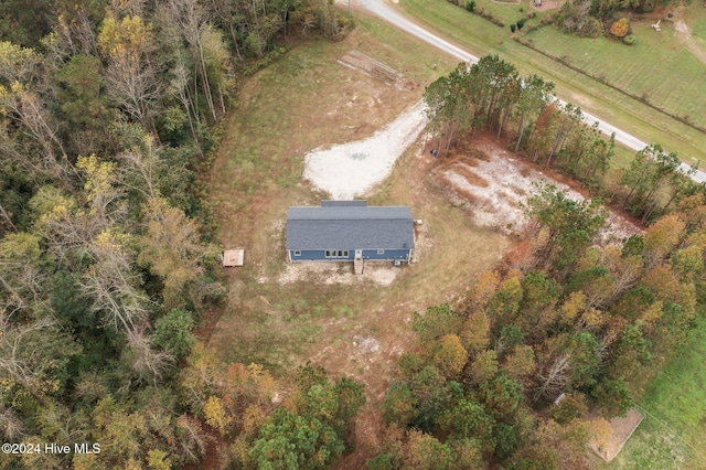 bird's eye view with a rural view