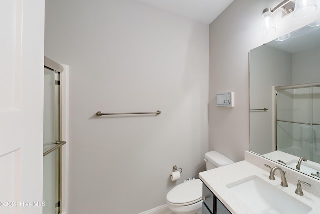 1796 New River Inlet Rd, North Topsail Beach, NC 28460 - full bathroom featuring an enclosed shower, toilet, and vanity