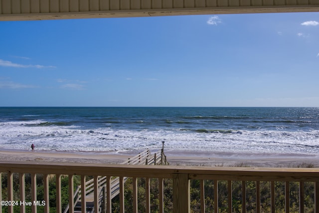 water view featuring a view of the beach