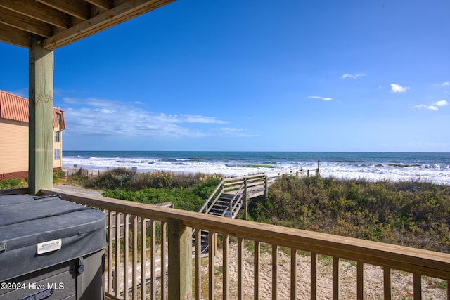 property view of water with a view of the beach