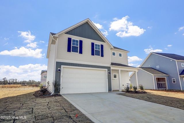 view of property with a garage