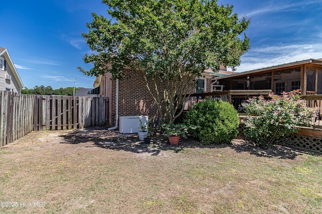 103 Shamrock Rd, Goldsboro, NC 27530 - view of yard with a deck and a sunroom