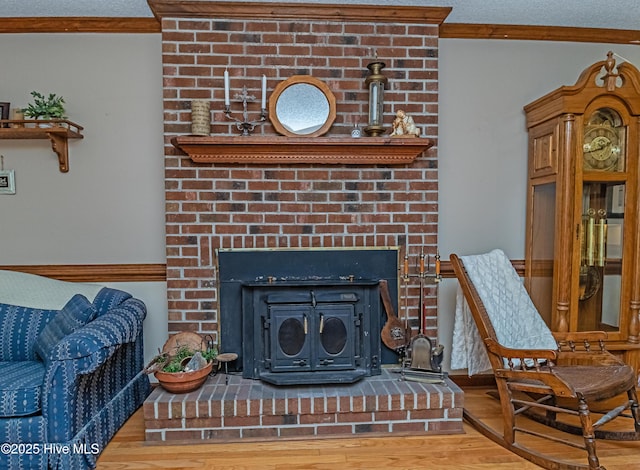 103 Shamrock Rd, Goldsboro, NC 27530 - detailed view of crown molding, wood finished floors, and a textured ceiling