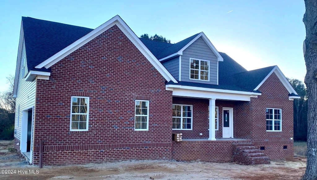 view of front of property with a porch