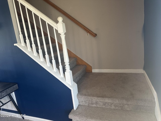 stairway with carpet