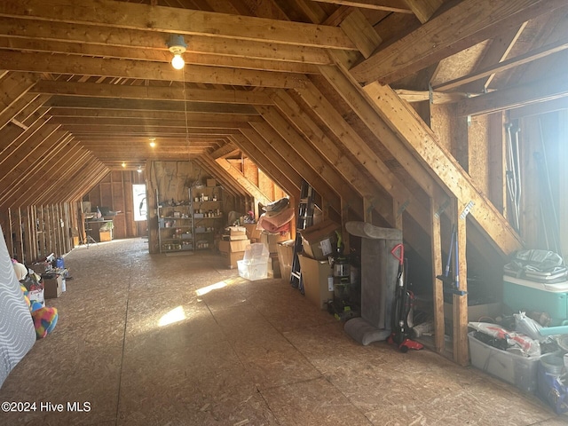 view of attic