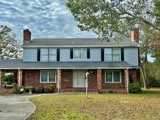 view of property with a front yard