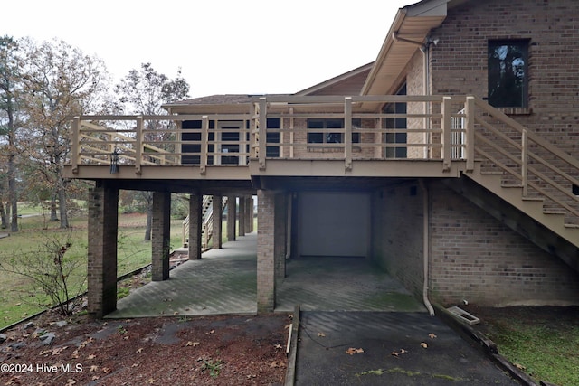 exterior space featuring a patio and a deck