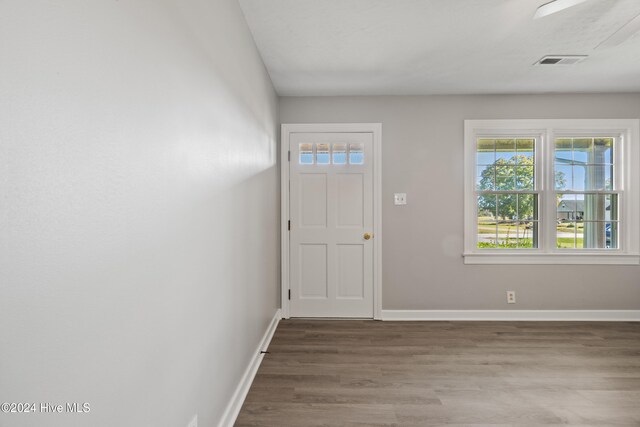 foyer featuring hardwood / wood-style flooring