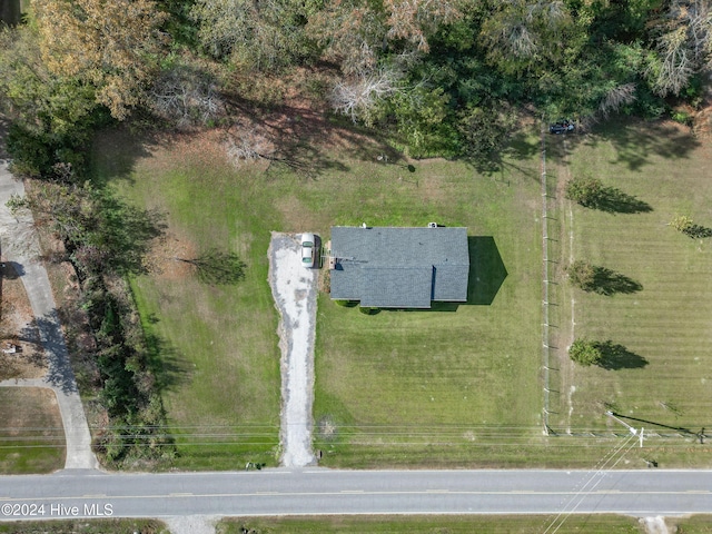 bird's eye view featuring a rural view