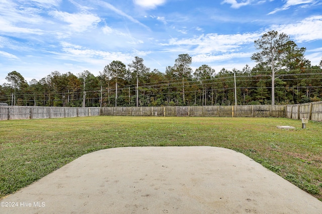 view of yard with a patio