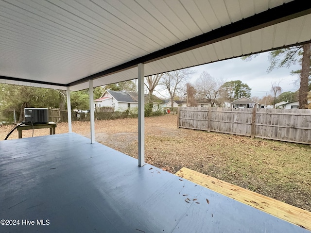 view of patio / terrace with central AC unit