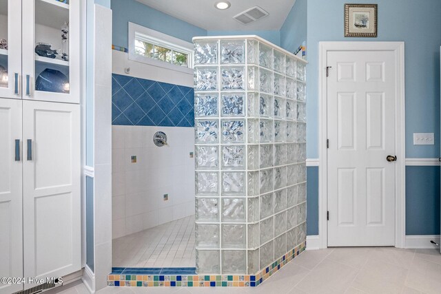 202 Jones Byrd Ct, Sunset Beach, NC 28468 - full bath with walk in shower and tile patterned flooring
