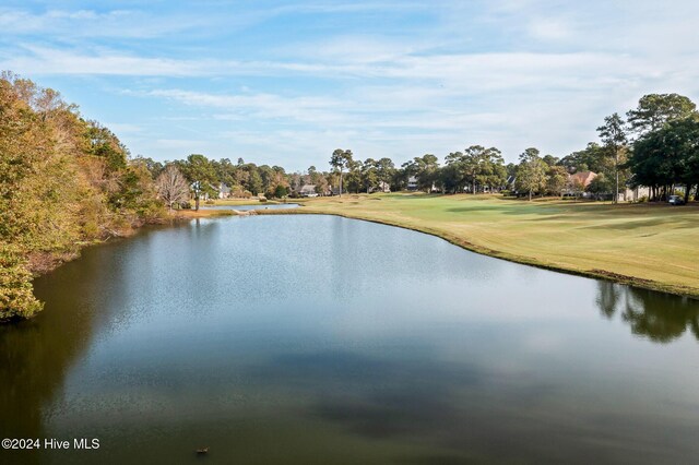 202 Jones Byrd Ct, Sunset Beach, NC 28468 - water view featuring a local golf course and a tree filled landscape