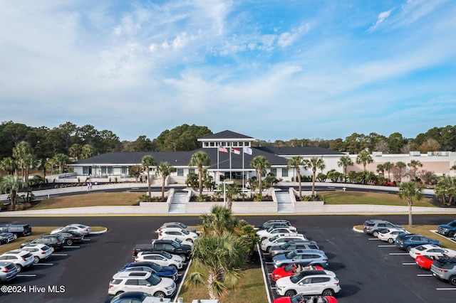 view of parking / parking lot